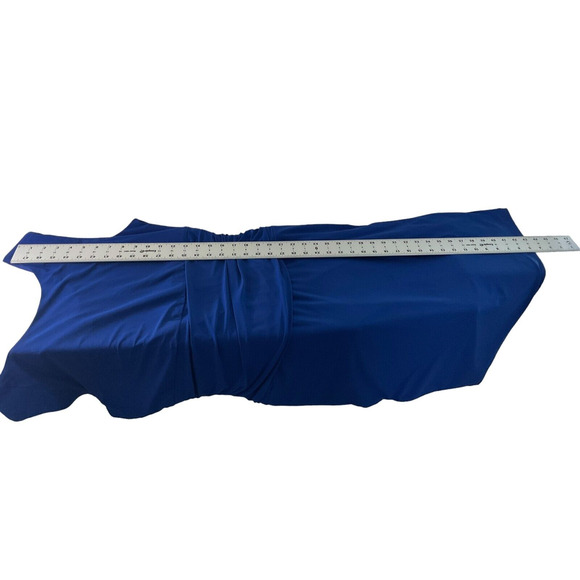 Nine West Women's 16 Blue Dress Sleeveless Draped Waist Knee Length - Picture 6 of 8